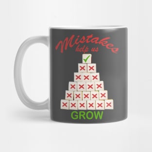 Mistakes Help Us Grow Motivational Positivity Inspirational Quotes Mug